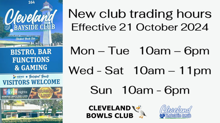 Club Trading Hours 2024 Flyer